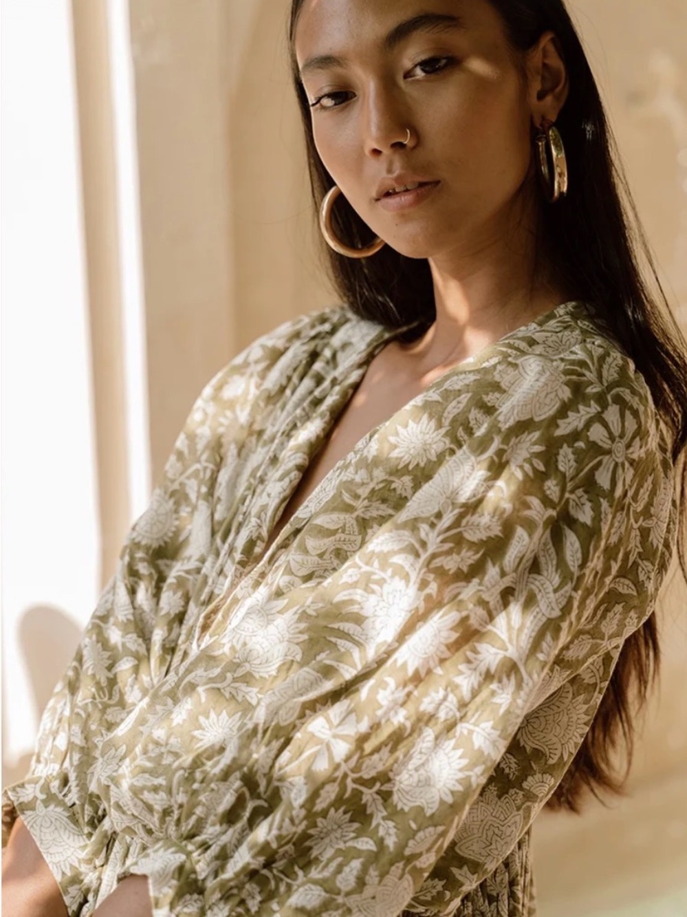 Daughters of India Kyra Midi Olive Size XXL - Picture 8 of 11